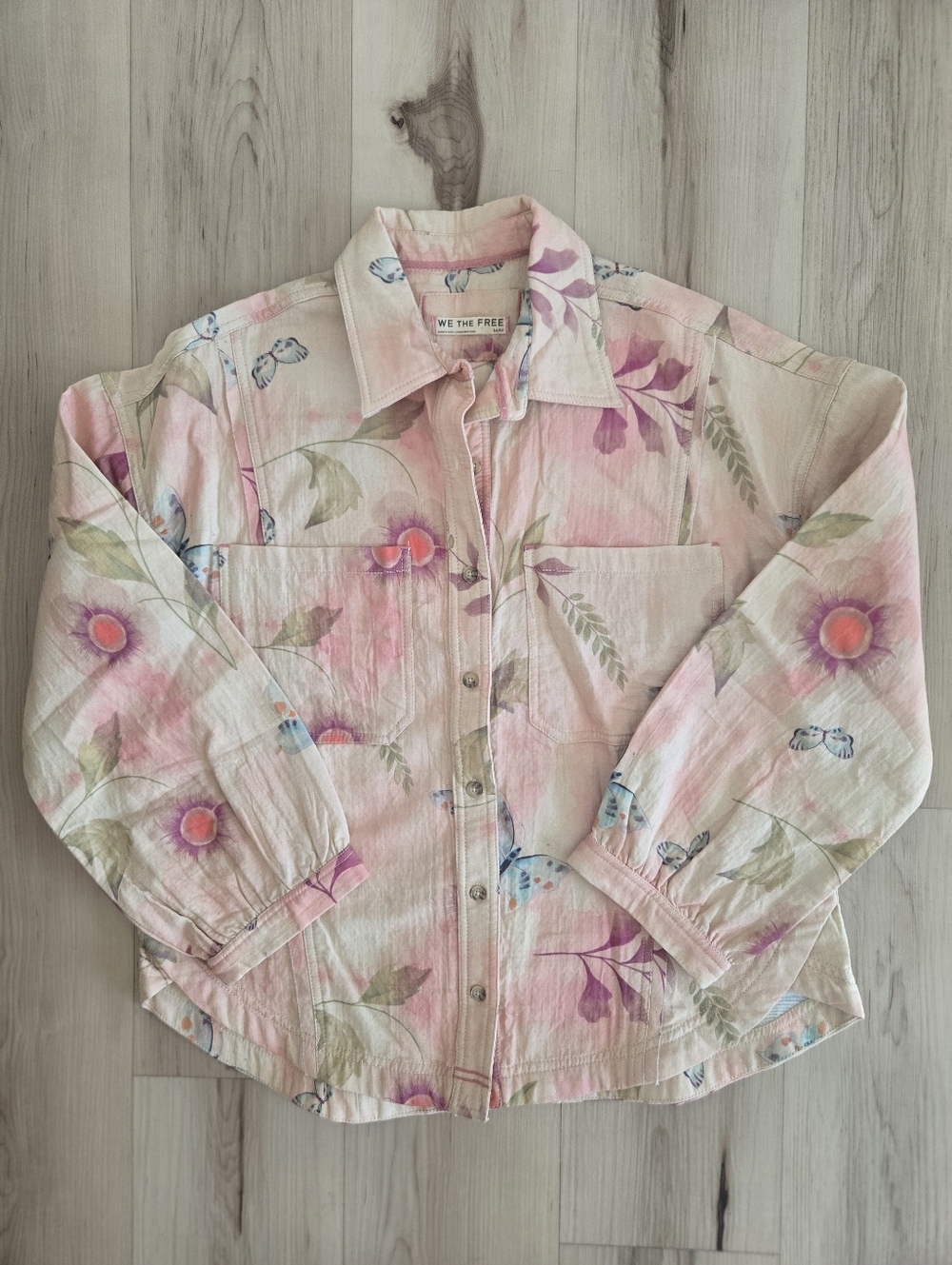 NWT We The Free Petina Garden Printed Button Down, Size Medium